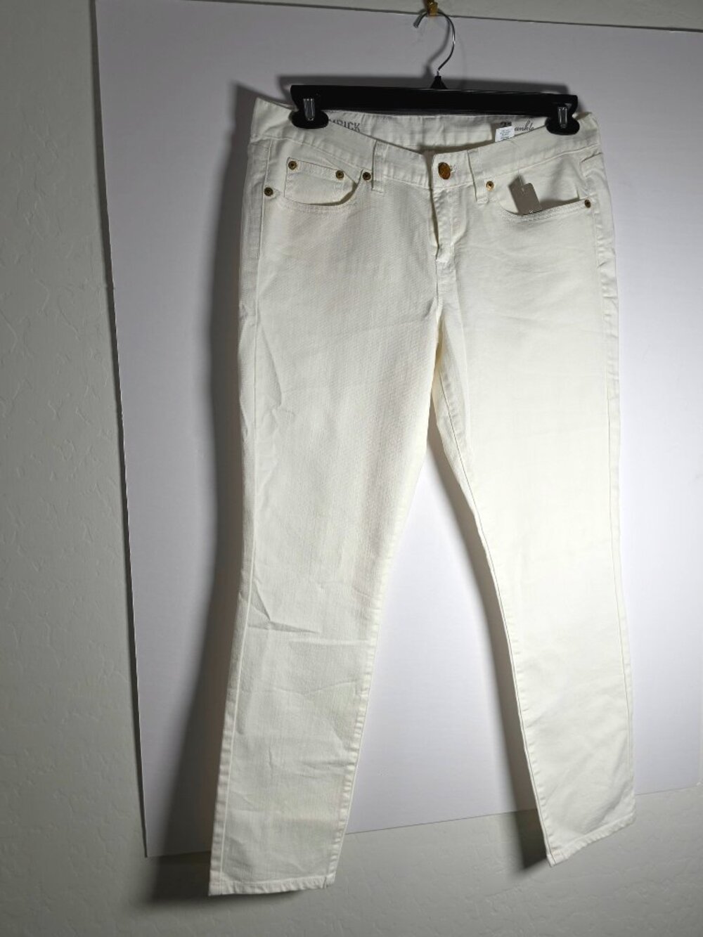 JCrew Toothpick Ankle Jeans SZ 31, Off-White/Cream, Stretch/Skinny NWT